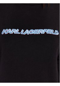 Karl Lagerfeld - KARL LAGERFELD Bluza Future Logo 225W1804 Czarny Regular Fit. Typ kołnierza: dekolt w karo. Kolor: czarny. Materiał: bawełna #2