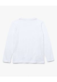 Lacoste - LACOSTE - Biała koszulka z długim rękawem. Kolor: biały. Materiał: bawełna, prążkowany. Długość rękawa: długi rękaw. Długość: długie. Wzór: aplikacja #4