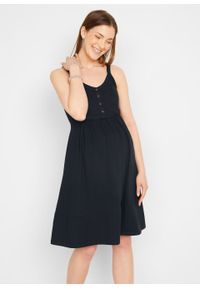 Sukienka ciążowa i do karmienia, z bawełny organicznej bonprix czarny. Kolekcja: moda ciążowa. Kolor: czarny. Materiał: bawełna #6