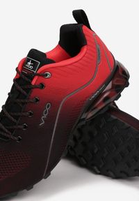 Born2be - Czarno-Czerwone Buty Sportowe Alcidisee. Wysokość cholewki: przed kostkę. Nosek buta: okrągły. Kolor: czarny. Materiał: materiał. Szerokość cholewki: normalna. Wzór: napisy #3
