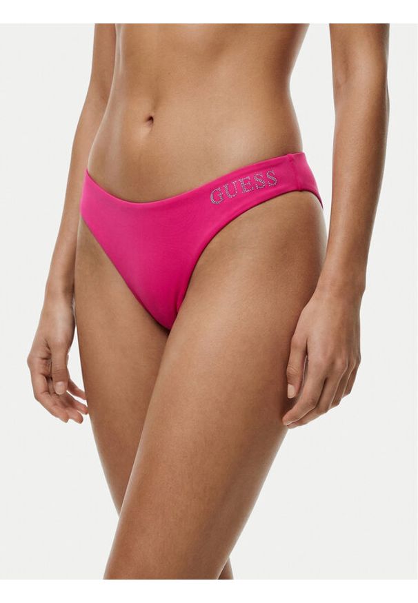Guess Dół od bikini E6GO28 KF442 Różowy. Kolor: różowy. Materiał: syntetyk
