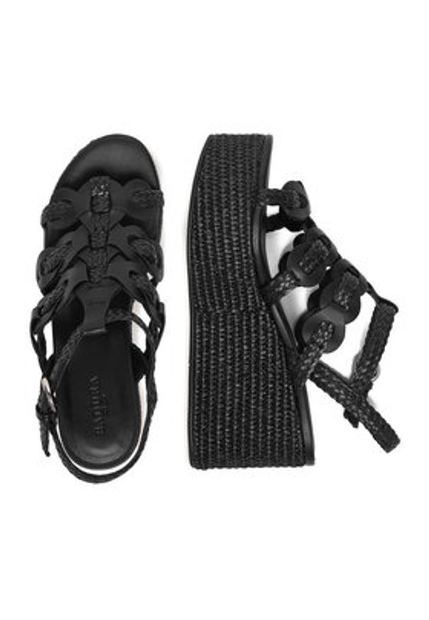 Badura Sandały EO-AMANI-LT0228-26-806 Czarny. Kolor: czarny. Materiał: skóra