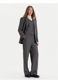 TOMMY HILFIGER - Tommy Hilfiger Spodnie materiałowe WW0WW47550 Szary Wide Leg. Kolor: szary. Materiał: wiskoza, syntetyk #4