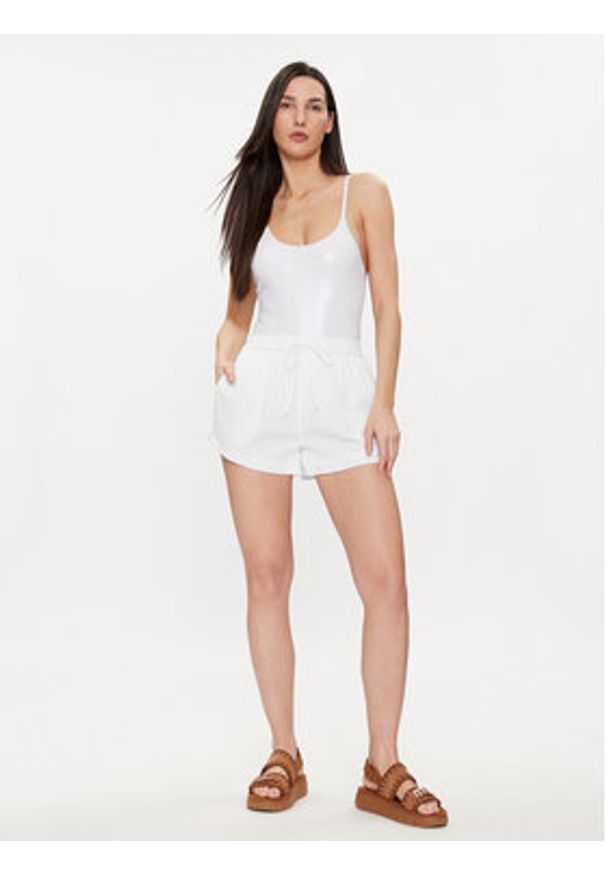 Seafolly Szorty materiałowe 55208-SH Biały. Kolor: biały. Materiał: bawełna