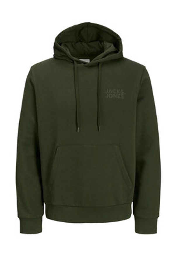Jack & Jones - Jack&Jones Bluza Corp Logo 12152840 Zielony Regular Fit. Kolor: zielony. Materiał: syntetyk