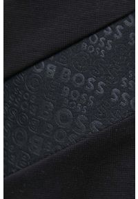 Boss Green - BOSS bluza BOSS GREEN męska kolor czarny z kapturem z aplikacją. Typ kołnierza: kaptur. Kolor: czarny. Wzór: aplikacja #5