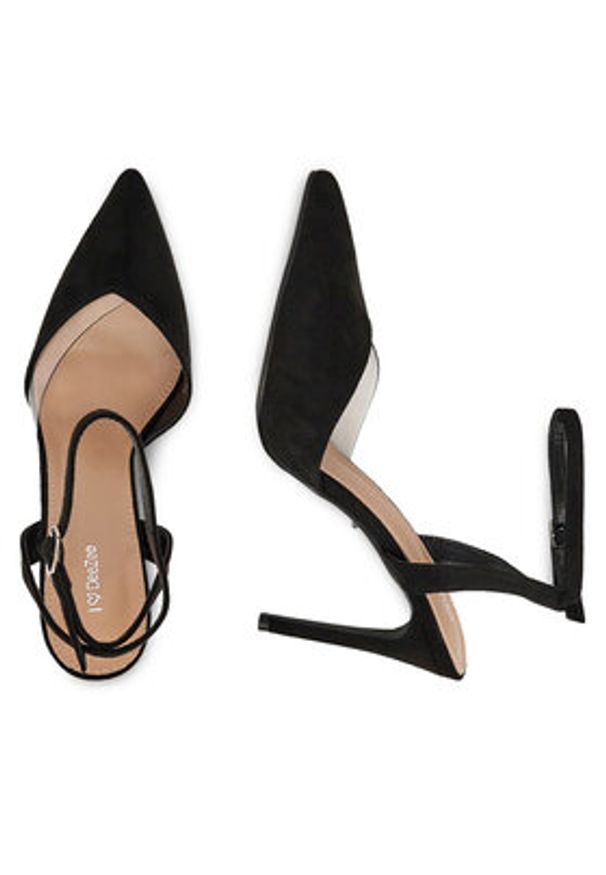 DeeZee Szpilki HT5846-46 Czarny. Kolor: czarny. Materiał: materiał. Obcas: na szpilce