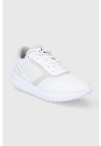 Calvin Klein Jeans buty kolor biały. Nosek buta: okrągły. Zapięcie: sznurówki. Kolor: biały. Materiał: poliester