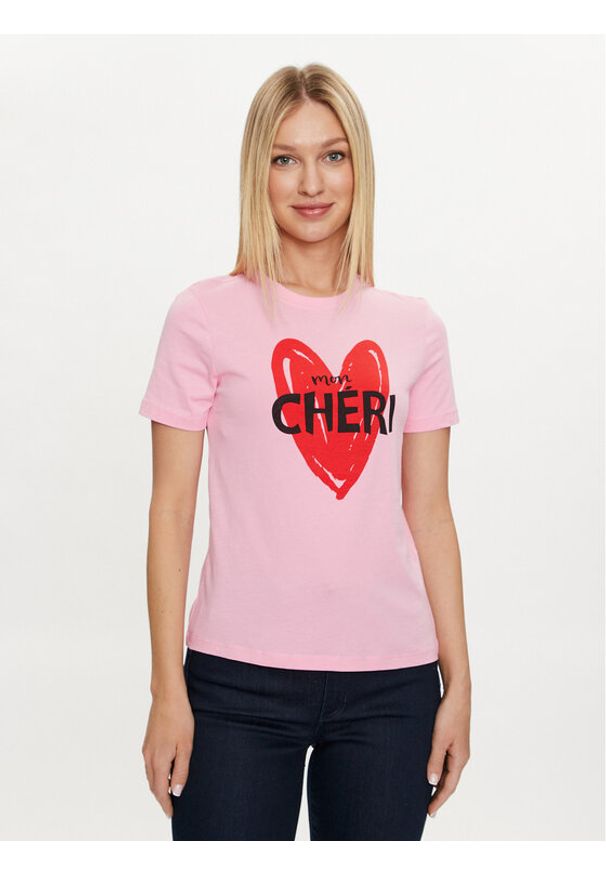 only - ONLY T-Shirt Loovi 15316996 Różowy Regular Fit. Kolor: różowy. Materiał: bawełna