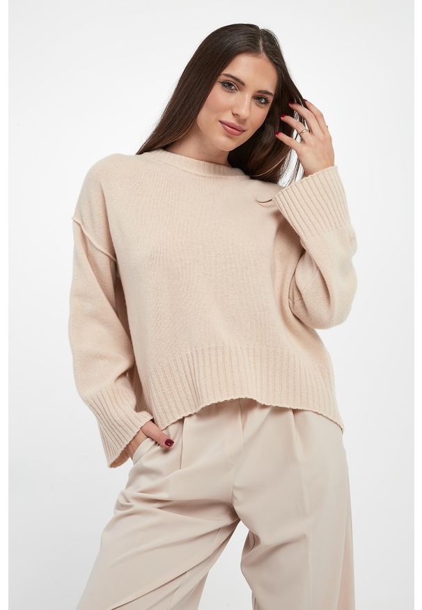 Marella - Sweter damski wełniany Amelia MARELLA MONOCHROME. Materiał: wełna