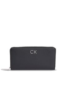 Calvin Klein Duży Portfel Damski Ck Daily Large Zip Around Wallet K60K611778 Czarny. Kolor: czarny. Materiał: skóra #1