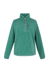 Regatta - Polarowy Top Damski Krótki Suwak Frankie. Kolor: zielony. Materiał: polar. Długość: krótkie. Sezon: zima #1