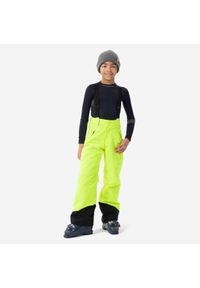 WEDZE - Spodnie narciarskie dla dzieci Wedze 500 PNF. Kolor: żółty. Materiał: tkanina, dzianina. Sport: narciarstwo #1