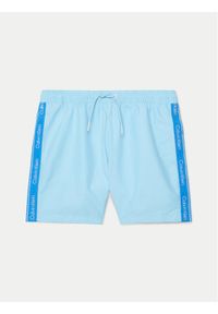 Calvin Klein Swimwear Szorty kąpielowe KV0KV00042 Błękitny Regular Fit. Kolor: niebieski. Materiał: syntetyk
