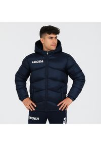 LEGEA - Kurtka męska transformowalna zimowa QUEBEC SHINE. Kolor: niebieski. Materiał: poliester, puch. Długość rękawa: bez rękawów. Wzór: haft. Sezon: zima #1