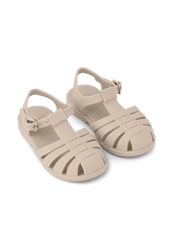 LIEWOOD - Liewood sandały dziecięce Bre kolor beżowy. Nosek buta: okrągły. Zapięcie: klamry. Kolor: beżowy. Materiał: materiał, guma. Wzór: gładki. Obcas: na obcasie. Wysokość obcasa: niski