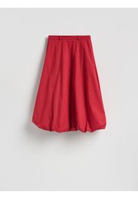 Reserved - Spódnica bombka - czerwony. Kolor: czerwony. Materiał: bawełna, tkanina