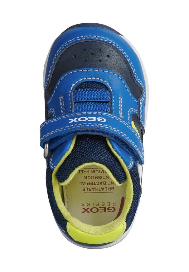 Geox Buty dziecięce. Nosek buta: okrągły. Zapięcie: rzepy. Kolor: niebieski. Materiał: guma