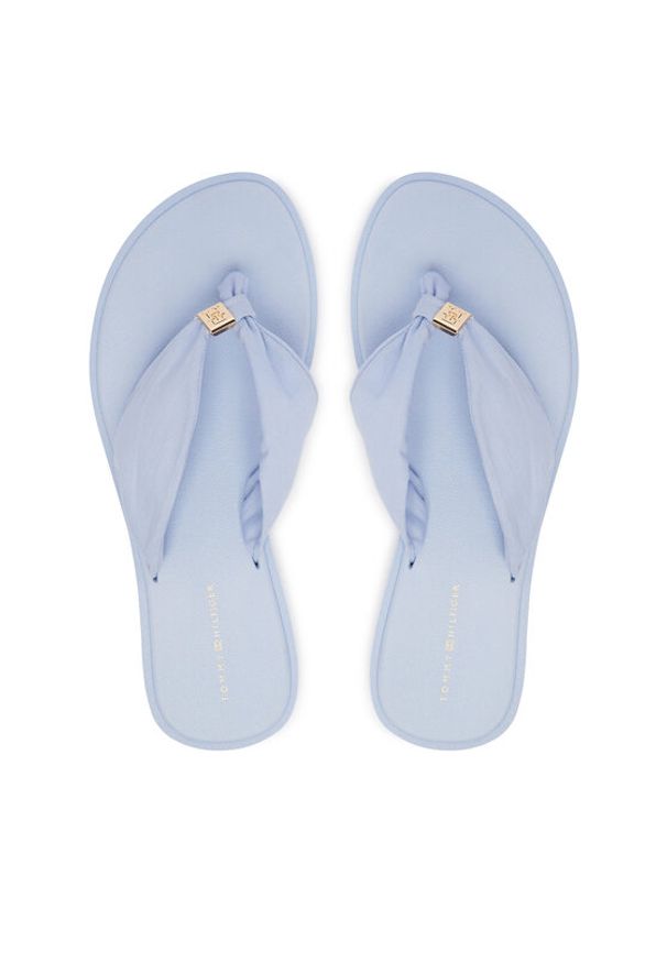 TOMMY HILFIGER - Tommy Hilfiger Japonki Th Scandi Soft Summer Sandal FW0FW09421 Niebieski jasny. Kolor: niebieski. Materiał: materiał