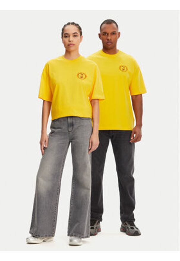 Puma T-Shirt Unisex Harry Potter 630092 Żółty Oversize. Kolor: żółty. Materiał: bawełna