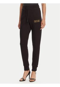 Versace Jeans Couture Spodnie dresowe 78HAAT06 Czarny Regular Fit. Kolor: czarny. Materiał: bawełna