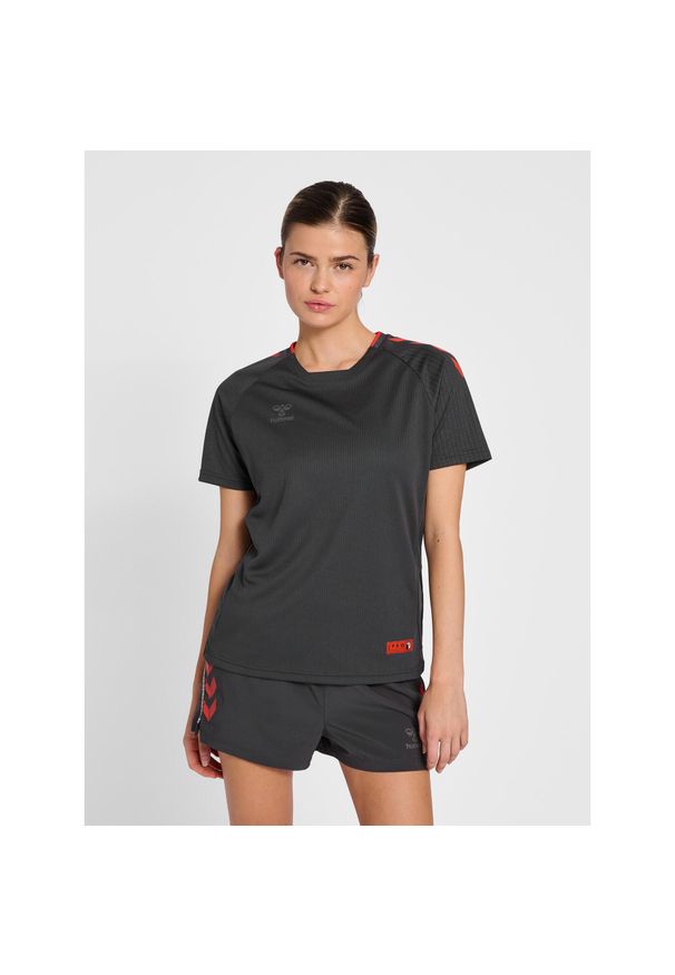 Damski jersey Hummel Pro Grid. Kolor: szary. Materiał: jersey. Wzór: paski. Sport: piłka nożna