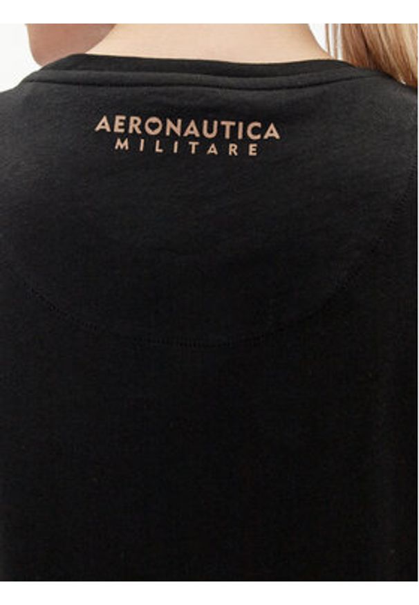 Aeronautica Militare T-Shirt 241TS2233DJ510 Czarny Regular Fit. Kolor: czarny. Materiał: bawełna