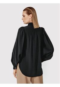 Simple Koszula KOD001 Czarny Regular Fit. Kolor: czarny. Materiał: wiskoza