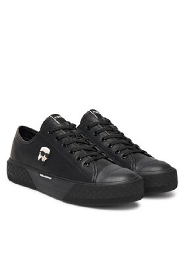 Karl Lagerfeld - KARL LAGERFELD Sneakersy KL95025 Czarny. Kolor: czarny. Materiał: skóra