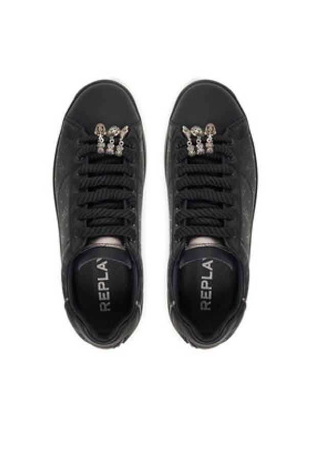 Replay - REPLAY Sneakersy GWZ4N .000.C0024L Czarny. Kolor: czarny. Materiał: skóra