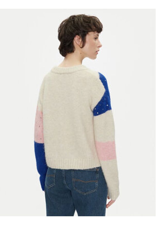 Pepe Jeans Sweter Nora PL702238 Kolorowy Loose Fit. Materiał: syntetyk. Wzór: kolorowy