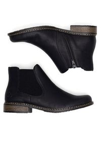 Rieker Botki Z4994-00 Czarny. Kolor: czarny. Materiał: materiał #6