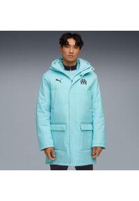 Puma - Męska zimowa kurtka treningowa Olympique Marsylia PUMA. Kolor: niebieski. Sezon: zima