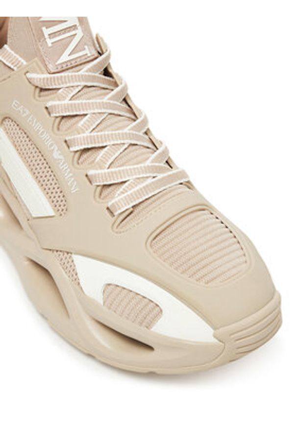 EA7 Emporio Armani Sneakersy 7X000383 AF19525 MZ202 Beżowy. Kolor: beżowy. Materiał: materiał