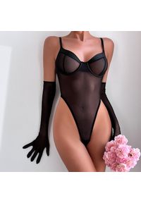 Intica - Body transparentne z usztywnieniem na specjalne okazje Cella. Kolor: niebieski. Materiał: materiał #8