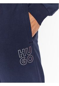Hugo Spodnie dresowe 50501579 Granatowy Regular Fit. Kolor: niebieski. Materiał: dresówka, bawełna #3