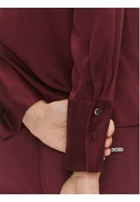 BOSS Bluzka Bidinta 50499749 Bordowy Regular Fit. Kolor: czerwony. Materiał: jedwab #5