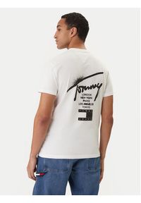 Tommy Jeans T-Shirt DM0DM22553 Biały Regular Fit. Kolor: biały. Materiał: bawełna #4