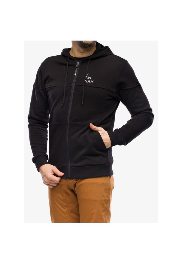 Bluza z kapturem męska Hannah Fezco Hoody. Typ kołnierza: kaptur. Kolor: czarny. Styl: sportowy. Sport: turystyka piesza