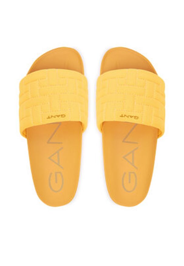 GANT - Gant Klapki 30507939 Żółty. Kolor: żółty. Materiał: materiał
