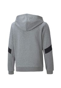 Bluza z kapturem Puma Active Sport Full-zip Hoodie Tr B, Dzieci. Typ kołnierza: kaptur. Kolor: szary. Materiał: materiał, bawełna