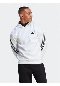 Adidas - adidas Bluza Future Icons 3-Stripes Hoodie IC6720 Biały Regular Fit. Kolor: biały. Materiał: bawełna