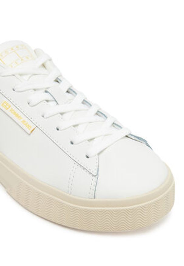 Tommy Jeans Sneakersy Tjw Cupsole Sneaker EN0EN02508 Biały. Kolor: biały. Materiał: skóra