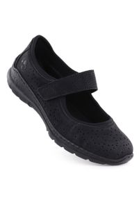 Półbuty damskie na rzep czarne Rieker N4299-00. Zapięcie: rzepy. Kolor: czarny. Materiał: skóra ekologiczna #1