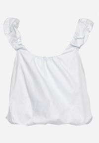 Born2be - Jasnoniebieski Bufiasty Top z Bawełny na Ramiączkach z Marszczeniem Sepoliva. Okazja: na co dzień, na spotkanie biznesowe, do pracy. Kolor: niebieski. Materiał: bawełna. Długość rękawa: na ramiączkach. Styl: biznesowy, klasyczny, elegancki, casual #6