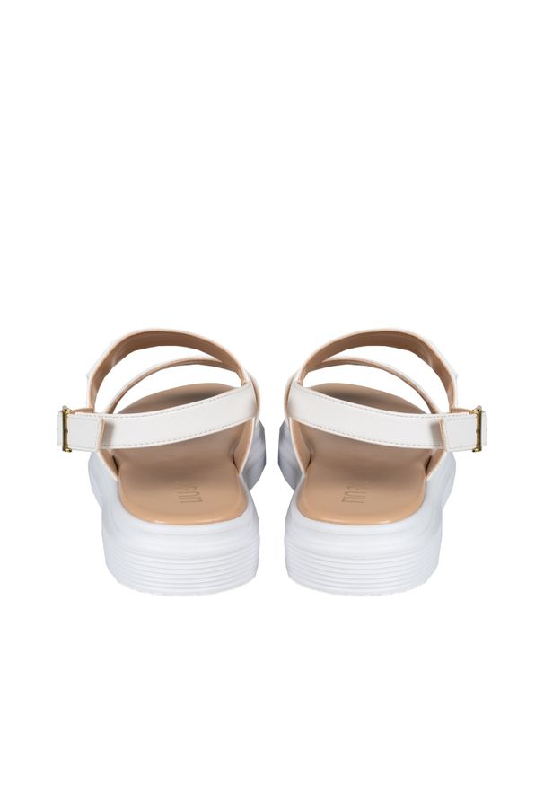 Liu Jo Sandały "Marty 522" | 4A3725EX014 | Kobieta | Biały. Nosek buta: okrągły. Zapięcie: sprzączka. Kolor: biały. Materiał: skóra ekologiczna. Styl: elegancki, klasyczny