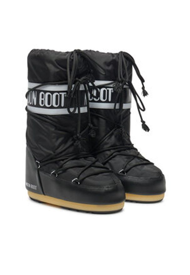 Moon Boot Śniegowce 80D1400440 D Czarny. Kolor: czarny. Materiał: skóra