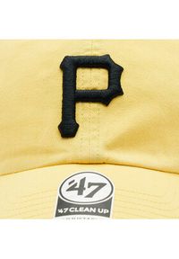 47 Brand Czapka z daszkiem MLB Pittsburgh Pirates Double Under '47 CLEAN UP BAS-DBLUN920GWS-MZ06 Żółty. Kolor: żółty. Materiał: materiał #4