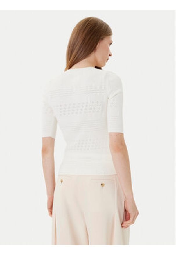 TwinSet - TWINSET Sweter 252TP3240 Beżowy Regular Fit. Kolor: beżowy. Materiał: wiskoza