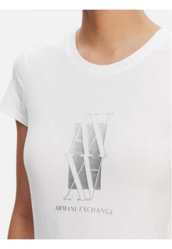 Armani Exchange T-Shirt XW000511 AF11929 U0002 Biały Slim Fit. Kolor: biały. Materiał: bawełna